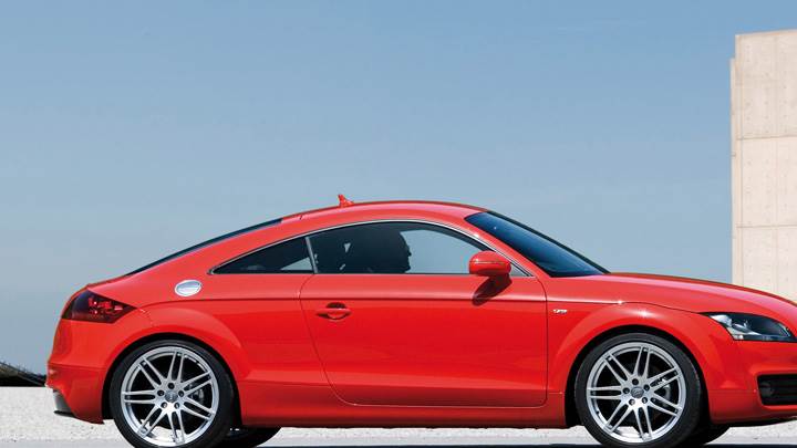 Audi TT Coupe Side Pose In Red